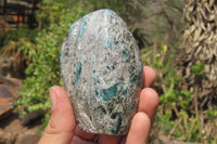 Polished Rare Emerald Mica In Matrix Standing Free Forms x 3 From Mutoko, Zimbabwe - Toprock Gemstones and Minerals 