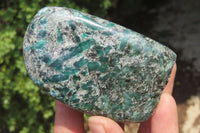 Polished Rare Emerald Mica In Matrix Standing Free Forms x 3 From Mutoko, Zimbabwe - Toprock Gemstones and Minerals 