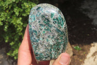 Polished Rare Emerald Mica In Matrix Standing Free Forms x 3 From Mutoko, Zimbabwe - Toprock Gemstones and Minerals 