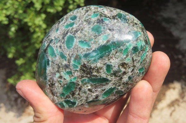 Polished Rare Emerald Mica In Matrix Standing Free Forms x 3 From Mutoko, Zimbabwe - Toprock Gemstones and Minerals 