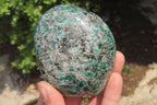 Polished Rare Emerald Mica In Matrix Standing Free Forms x 3 From Mutoko, Zimbabwe - Toprock Gemstones and Minerals 