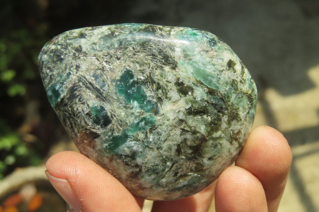 Polished Rare Emerald Mica In Matrix Free Forms x 6 From Mutoko, Zimbabwe - Toprock Gemstones and Minerals 