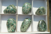 Polished Rare Emerald Mica In Matrix Free Forms x 6 From Mutoko, Zimbabwe - Toprock Gemstones and Minerals 