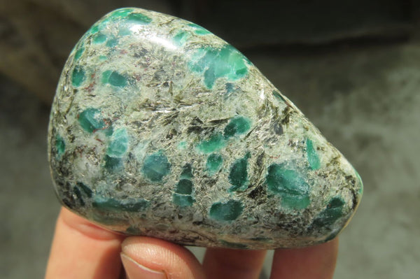 Polished Rare Emerald Mica In Matrix Free Forms x 6 From Mutoko, Zimbabwe - Toprock Gemstones and Minerals 
