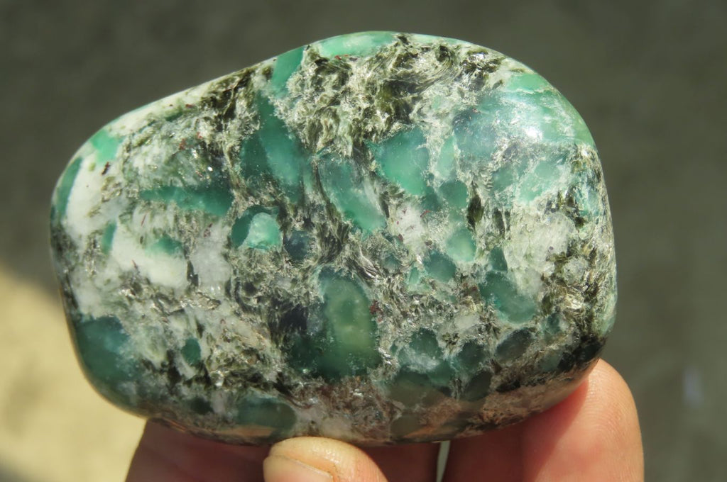 Polished Rare Emerald Mica In Matrix Free Forms x 6 From Mutoko, Zimbabwe - Toprock Gemstones and Minerals 