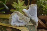 Natural Blue Lace Agate Geode Specimens x 24 From Malawi - Toprock Gemstones and Minerals 