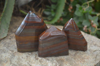 Polished Banded Tiger Iron Points x 6 From Northern Cape, South Africa - Toprock Gemstones and Minerals 