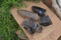 Natural Smokey Quartz Crystals x 4 From Zomba, Malawi - Toprock Gemstones and Minerals 