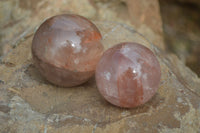 Polished Hematoid Quartz Spheres x 4 From Madagascar - Toprock Gemstones and Minerals 