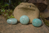 Polished Amazonite Free Forms x 24 From Zimbabwe