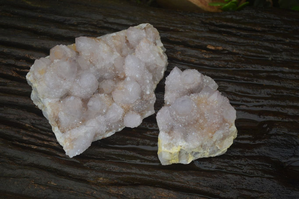 Natural Spirit Quartz Clusters x 2 From Boekenhouthoek, South Africa - Toprock Gemstones and Minerals 