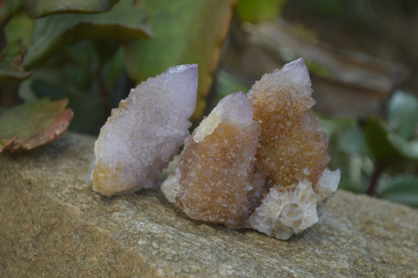 Natural Ametrine Spirit Quartz Clusters x 12 From Boekenhouthoek, South Africa