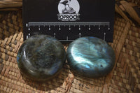 Polished Labradorite Palm Stones x 20 From Tulear, Madagascar - Toprock Gemstones and Minerals 
