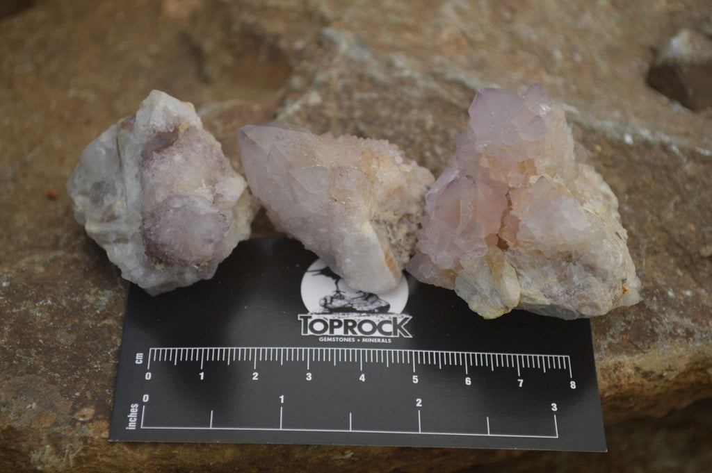 Natural Amethyst Spirit Quartz Clusters x 15 From Boekenhouthoek, South Africa - Toprock Gemstones and Minerals 