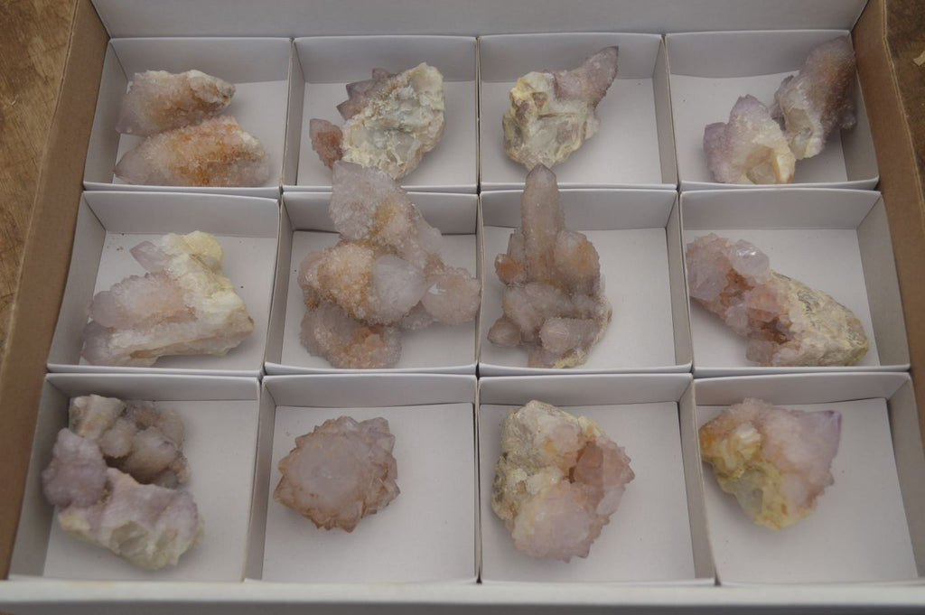 Natural Amethyst Spirit Quartz Clusters x 15 From Boekenhouthoek, South Africa - Toprock Gemstones and Minerals 