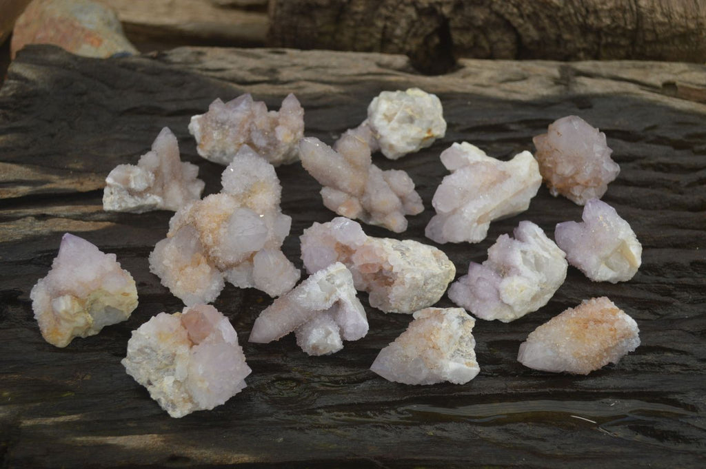 Natural Amethyst Spirit Quartz Clusters x 15 From Boekenhouthoek, South Africa - Toprock Gemstones and Minerals 