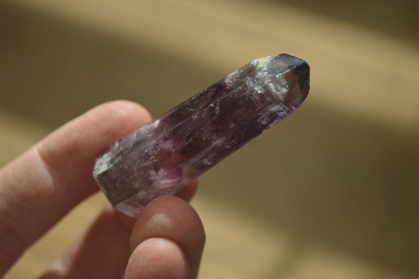 Polished Smokey Window Amethyst Quartz Crystals x 24 From Akansobe, Madagascar - Toprock Gemstones and Minerals 