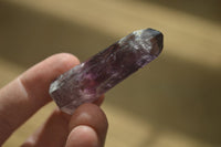 Polished Smokey Window Amethyst Quartz Crystals x 24 From Akansobe, Madagascar
