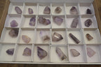 Polished Smokey Window Amethyst Quartz Crystals x 24 From Akansobe, Madagascar - Toprock Gemstones and Minerals 