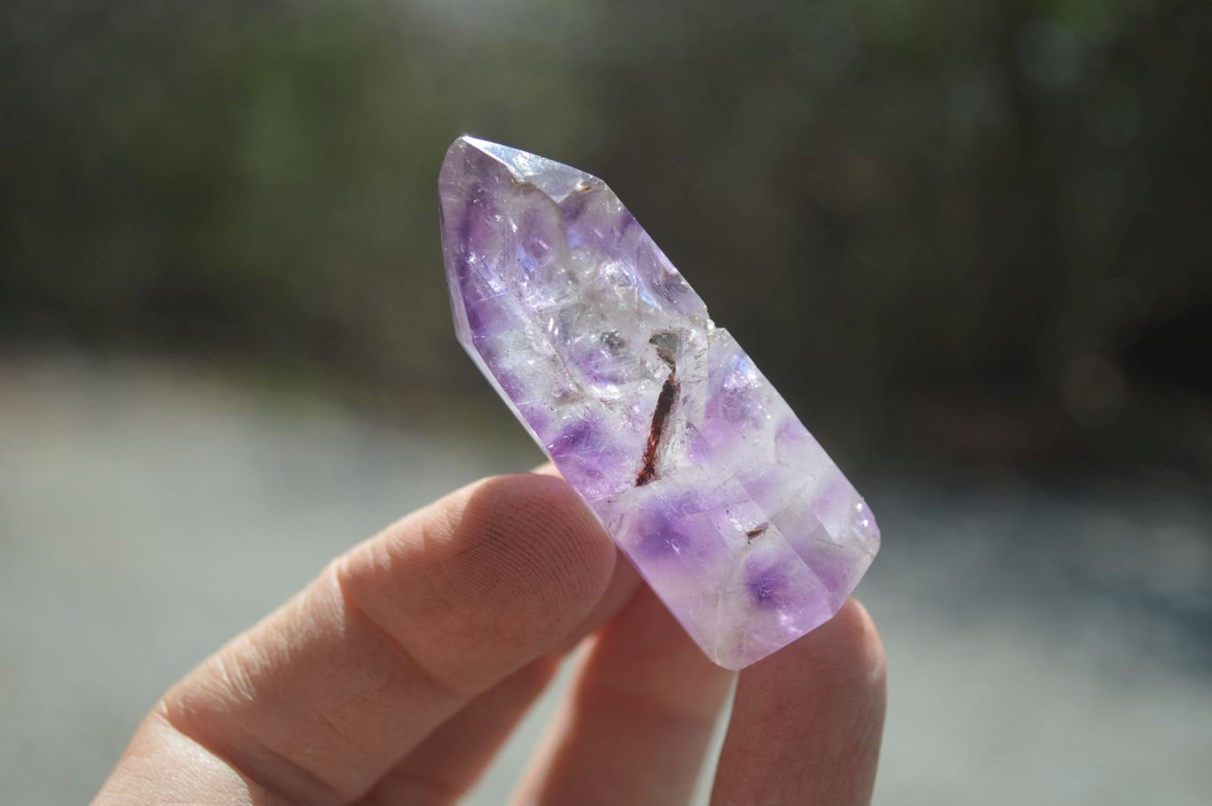 Polished Smokey Window Amethyst Quartz Crystals x 24 From Akansobe, Madagascar - Toprock Gemstones and Minerals 