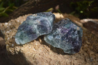 Natural Watermelon Fluorite Cobbed Specimens x 6 From Uis, Namibia - Toprock Gemstones and Minerals 