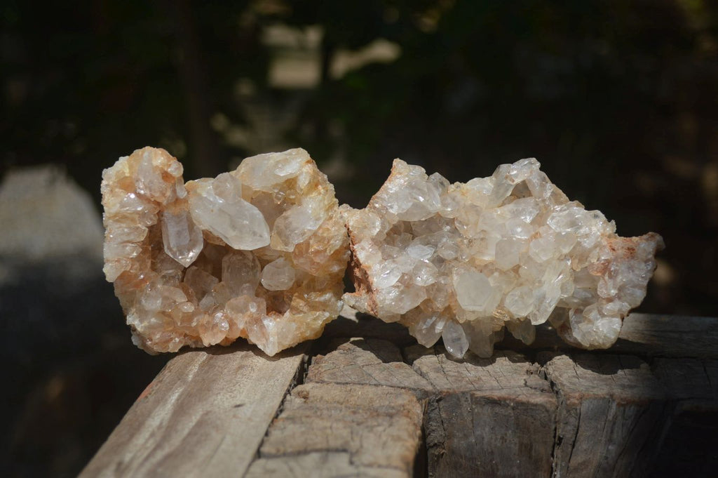 Natural Limonite Quartz Clusters x 12 From Solwezi, Zambia - Toprock Gemstones and Minerals 