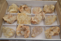 Natural Limonite Quartz Clusters x 12 From Solwezi, Zambia - Toprock Gemstones and Minerals 