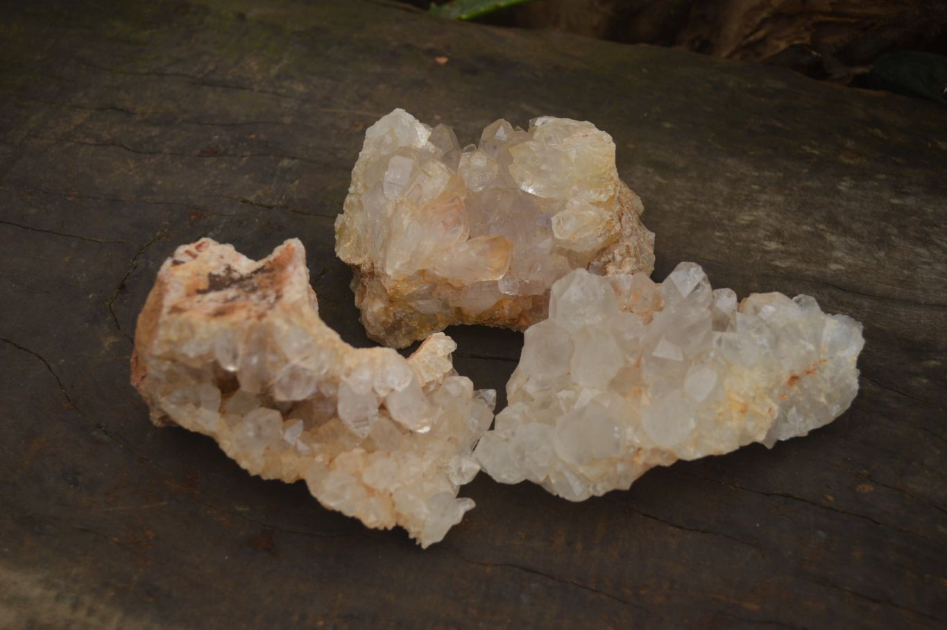 Natural Limonite Quartz Clusters x 12 From Solwezi, Zambia - Toprock Gemstones and Minerals 