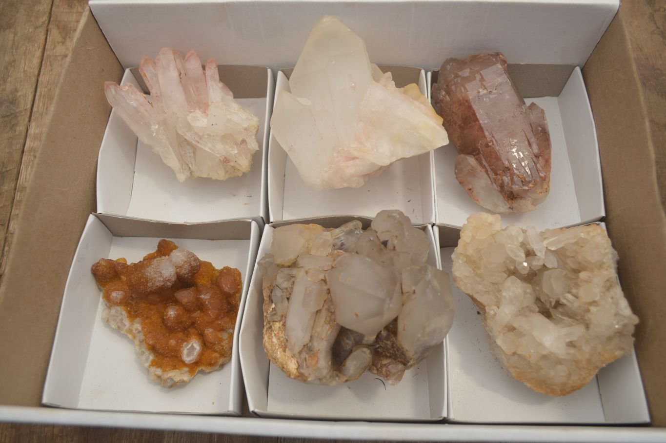 Natural Mixed Selection Of Quartz Clusters x 6 From Southern Africa - Toprock Gemstones and Minerals 