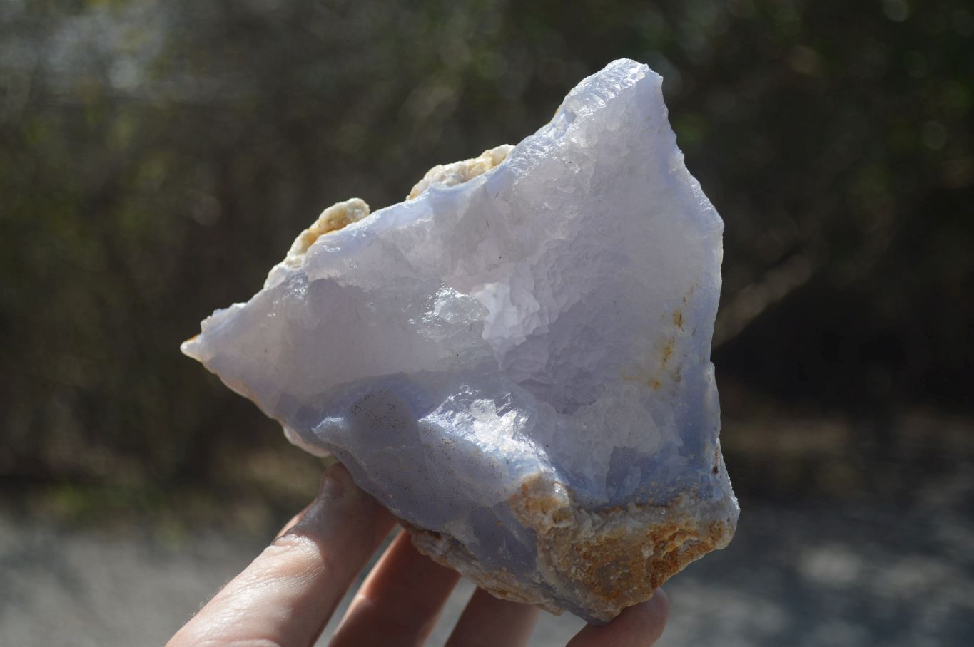 Natural Blue Lace Agate Geode Specimens x 3 From Malawi - Toprock Gemstones and Minerals 