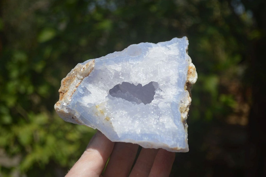 Natural Blue Lace Agate Geode Specimens x 3 From Malawi - Toprock Gemstones and Minerals 