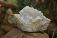 Natural Blue Lace Agate Geode Specimens x 3 From Malawi - Toprock Gemstones and Minerals 