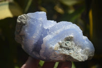 Natural Blue Lace Agate Geode Specimens x 3 From Malawi - Toprock Gemstones and Minerals 