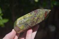 Polished Bastite Dragons Blood Stone Points x 2 From Tshipise, South Africa - Toprock Gemstones and Minerals 
