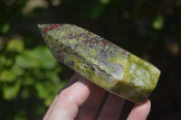Polished Bastite Dragons Blood Stone Points x 2 From Tshipise, South Africa - Toprock Gemstones and Minerals 