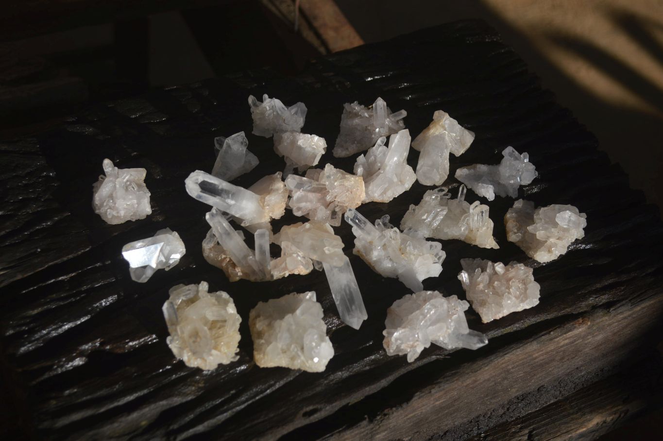Natural Clear Quartz Clusters x 20 From Madagascar - Toprock Gemstones and Minerals 