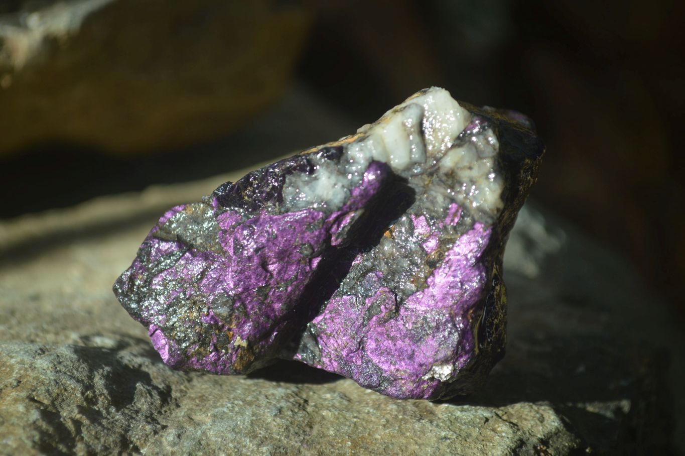 Natural Metallic Purpurite Cobbed Specimens x 6 From Erongo, Namibia - Toprock Gemstones and Minerals 
