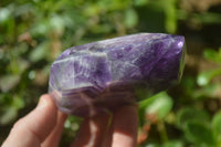 Polished Chevron Amethyst Crystals x 4 From Zambia - Toprock Gemstones and Minerals 