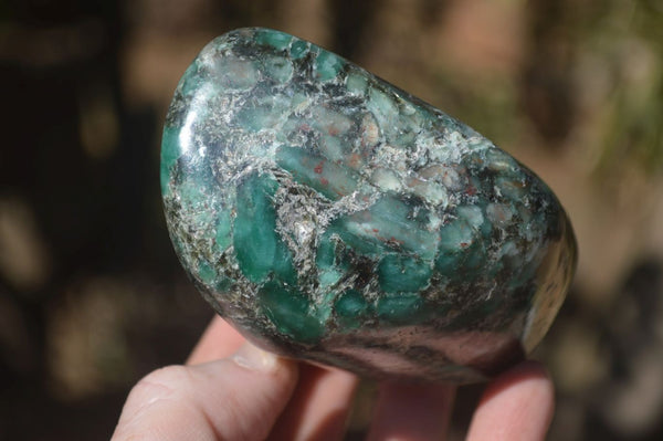 Polished Rare Emerald Mica In Matrix Standing Free Forms x 3 From Mutoko, Zimbabwe - Toprock Gemstones and Minerals 