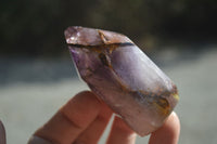 Polished Smokey Amethyst Window Quartz Crystals x 12 From Akansobe, Madagascar - Toprock Gemstones and Minerals 