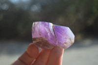 Polished Smokey Amethyst Window Quartz Crystals x 12 From Akansobe, Madagascar - Toprock Gemstones and Minerals 