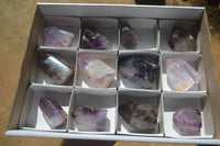 Polished Smokey Amethyst Window Quartz Crystals x 12 From Akansobe, Madagascar - Toprock Gemstones and Minerals 