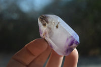 Polished Smokey Amethyst Window Quartz Crystals x 12 From Akansobe, Madagascar - Toprock Gemstones and Minerals 