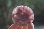 Polished Lepidolite with Pink Rubellite Palm Stones x 26 From Ambatondrazaka, Madagascar - Toprock Gemstones and Minerals 
