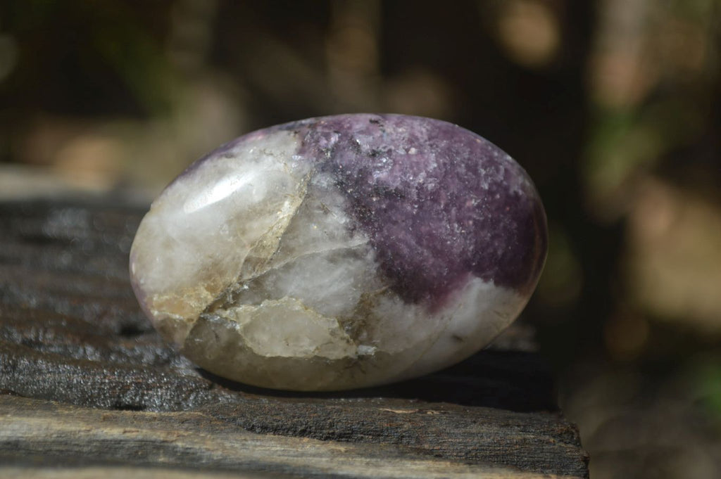 Polished Lepidolite with Pink Rubellite Palm Stones x 26 From Ambatondrazaka, Madagascar - Toprock Gemstones and Minerals 