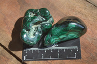Polished Flower Banded Malachite Free Forms x 6 From Congo - Toprock Gemstones and Minerals 