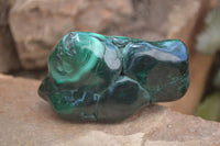 Polished Flower Banded Malachite Free Forms x 6 From Congo - Toprock Gemstones and Minerals 