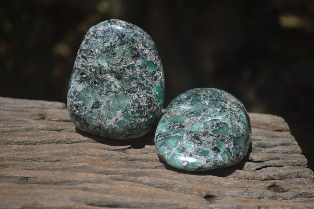 Polished Rare Emerald Mica In Matrix Free Forms x 6 From Mutoko, Zimbabwe - Toprock Gemstones and Minerals 
