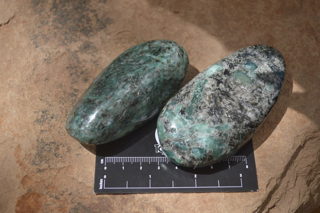Polished Rare Emerald Mica In Matrix Free Forms x 6 From Mutoko, Zimbabwe - Toprock Gemstones and Minerals 