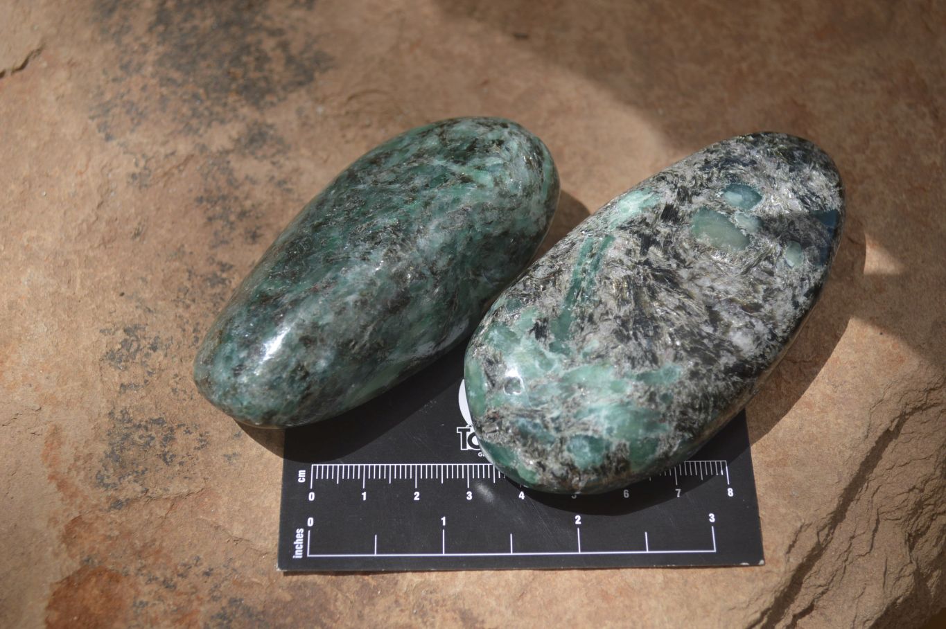 Polished Rare Emerald Mica In Matrix Free Forms x 6 From Mutoko, Zimbabwe - Toprock Gemstones and Minerals 